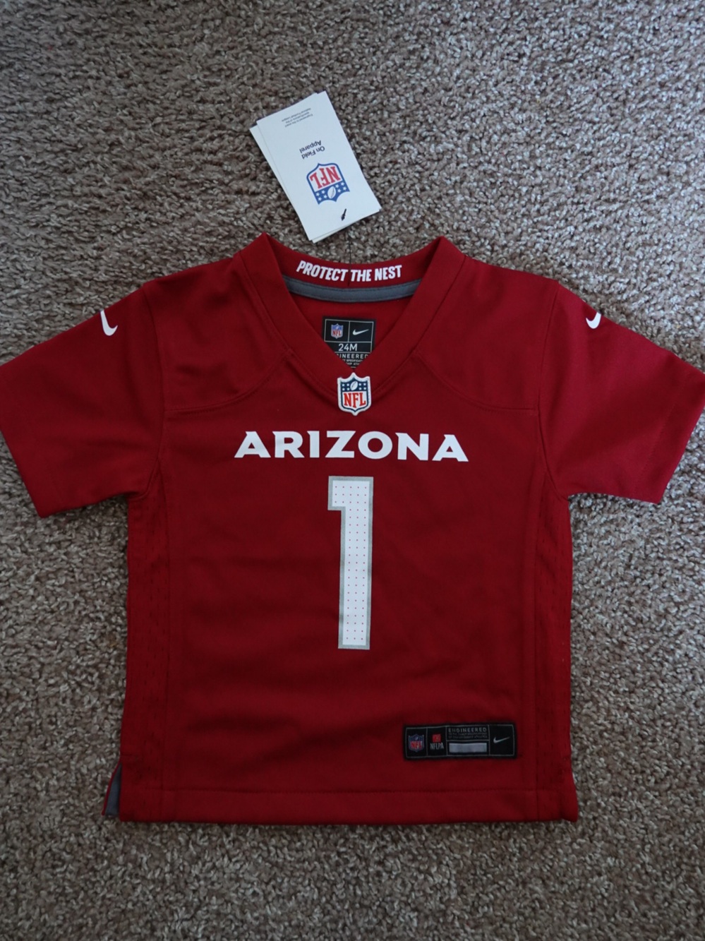Nike Arizona Youth Red Short Sleeve Football Jersey - #1